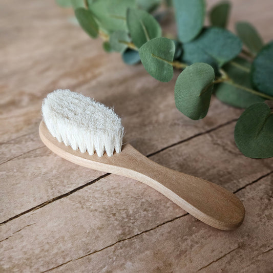 Natural Goat Hair Baby Brush | Hey Beadly