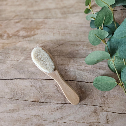 Natural Goat Hair Baby Brush | Hey Beadly