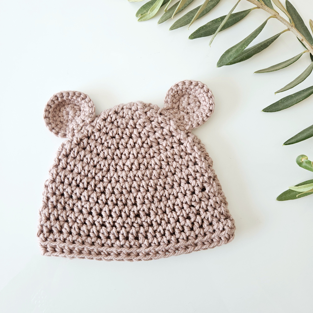 Oatmeal Cotton Crochet Beanie | Hey Beadly