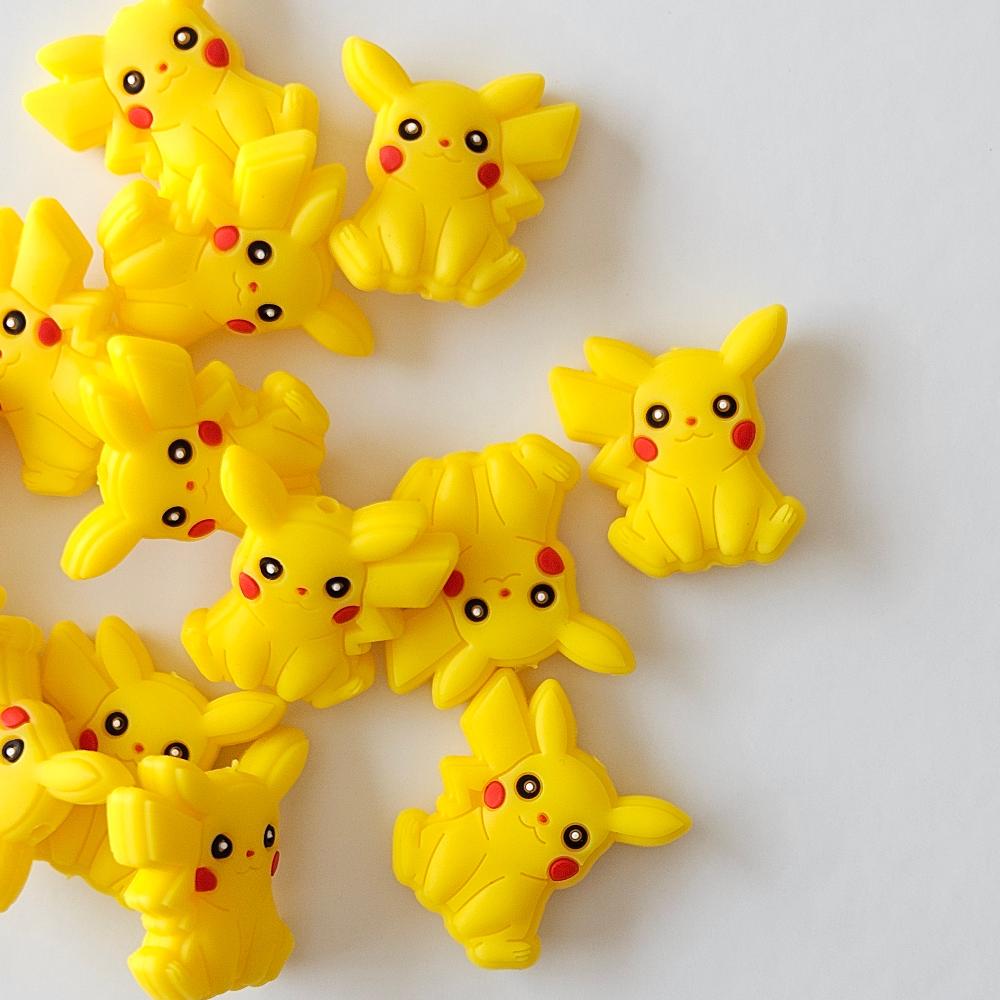 Pikachu Silicone Beads - Hey Beadly