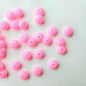 Pink Glow in the dark silicone lentil beads - Hey Beadly