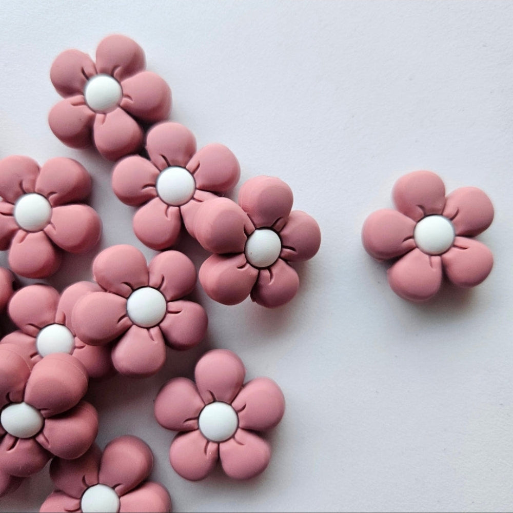 Rose Flower Silicone Beads - Hey Beadly