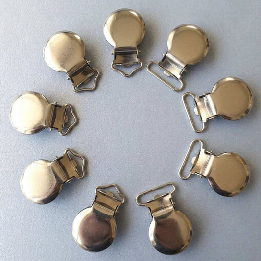 Round Metal Pacifier Clips - Hey Beadly