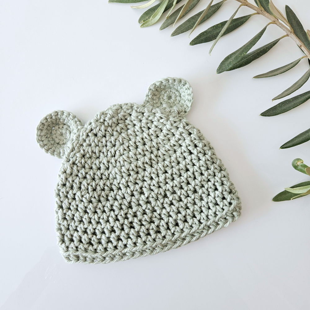 Sage Cotton Crochet Beanie | Hey Beadly