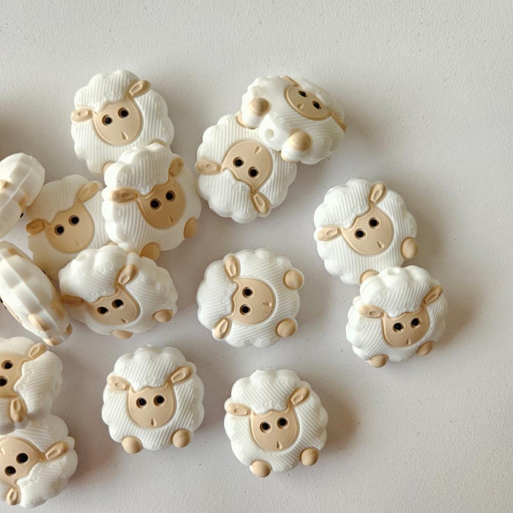 Sheep Silicone Beads - Hey Beadly