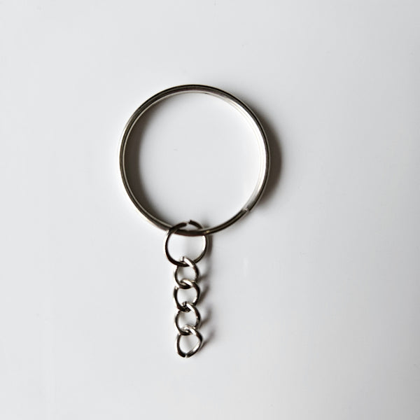 Keyring & Clip - Silver - Hey Beadly