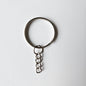 Silver Keyring and Chain - Hey Beadly