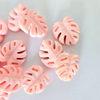 Small Monstera Leaf Silicone Beads - Hey Beadly