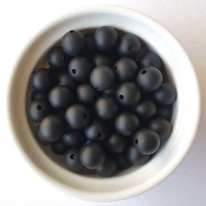 black round silicone beads - hey beadly