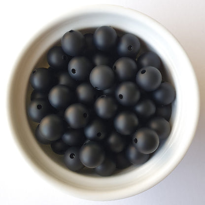 black round silicone beads - hey beadly