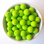 chartreuse round silicone beads - hey beadly