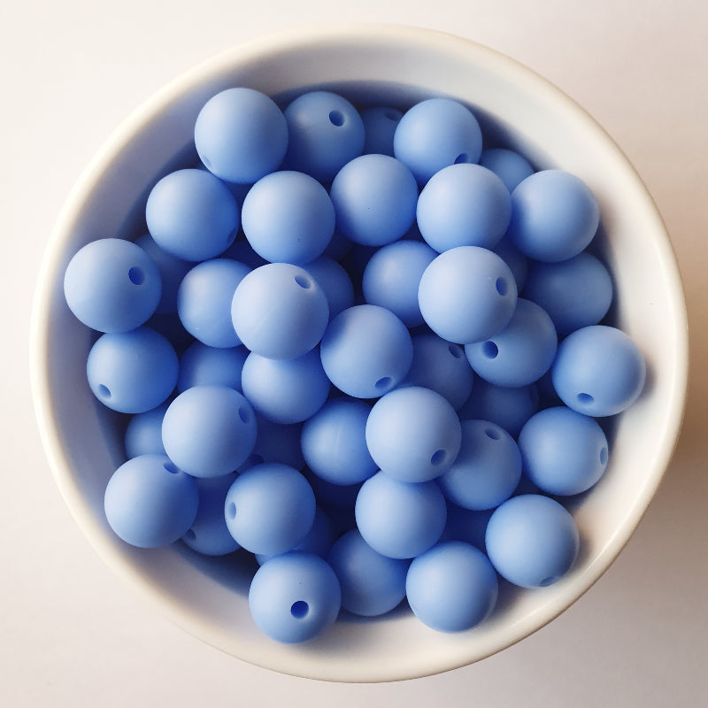 china blue round silicone beads - hey beadly