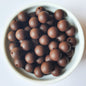 chocolate round silicone beads - hey beadly