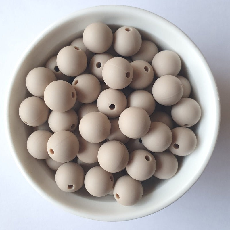 doeskin round silicone beads - hey beadly