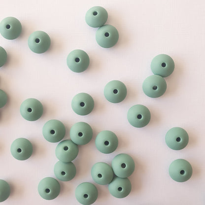 Feldspar silicone lentil beads - Hey Beadly