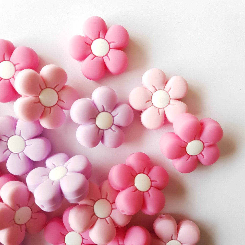 Flower Silicone Beads - Hey Beadly