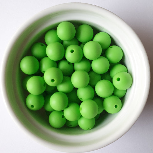 green round silicone beads - hey beadly