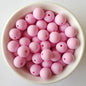 hot pink round silicone beads - hey beadly
