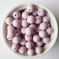 light lilac round silicone beads - hey beadly