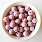 lilac round silicone beads - hey beadly