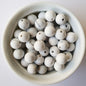 marble round silicone beads - hey beadly