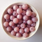 pearl purple round silicone beads - hey beadly