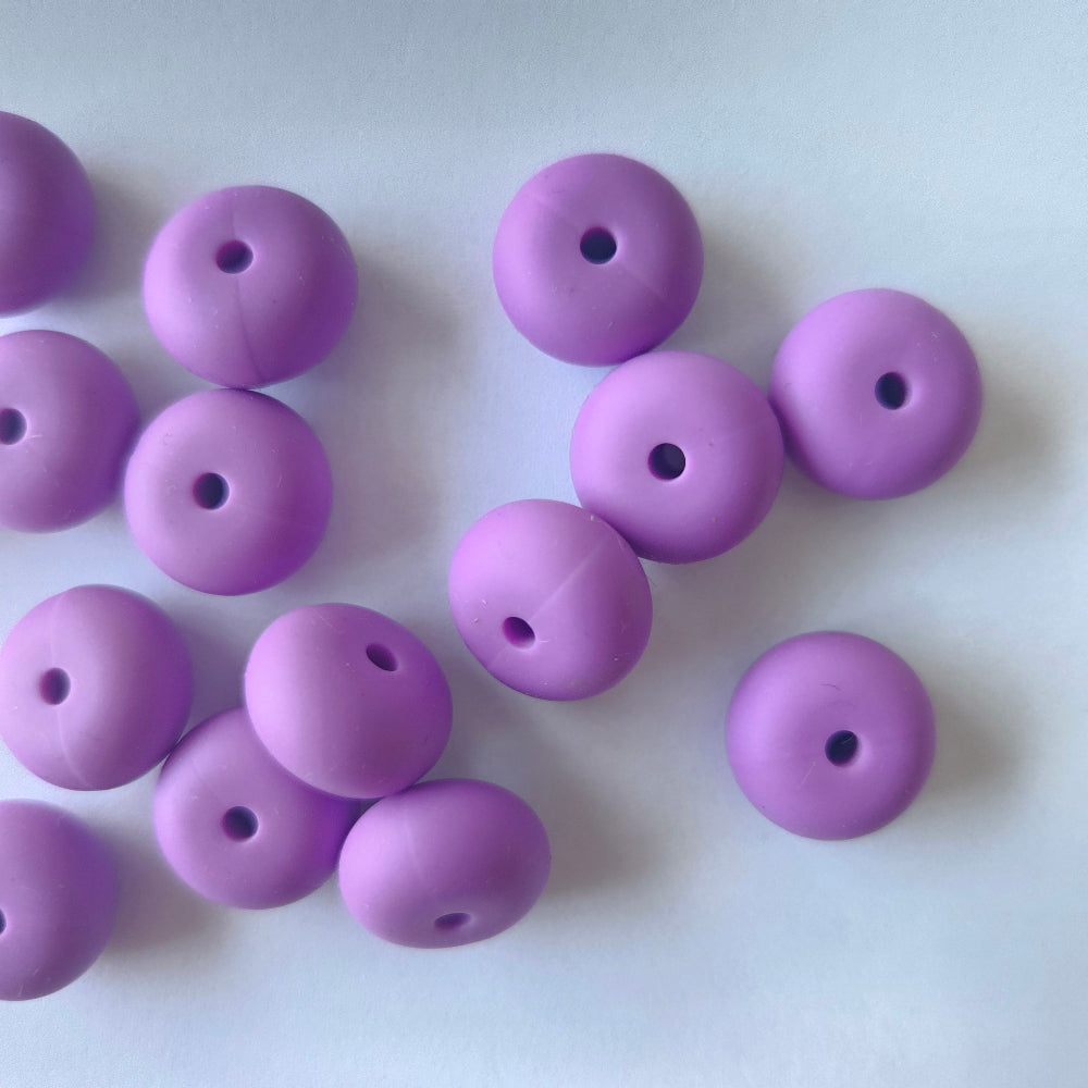 purple silicone abacus beads - Hey Beadly
