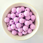 round lavender silicone beads - hey beadly