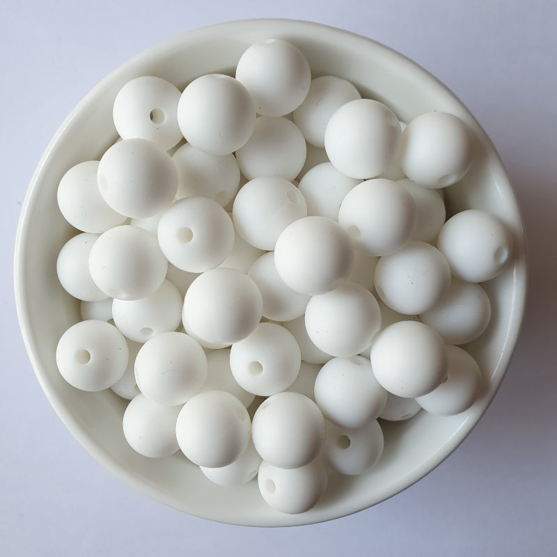 white round silicone beads - hey beadly