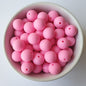 15mm round pink silicone beads - Hey Beadly
