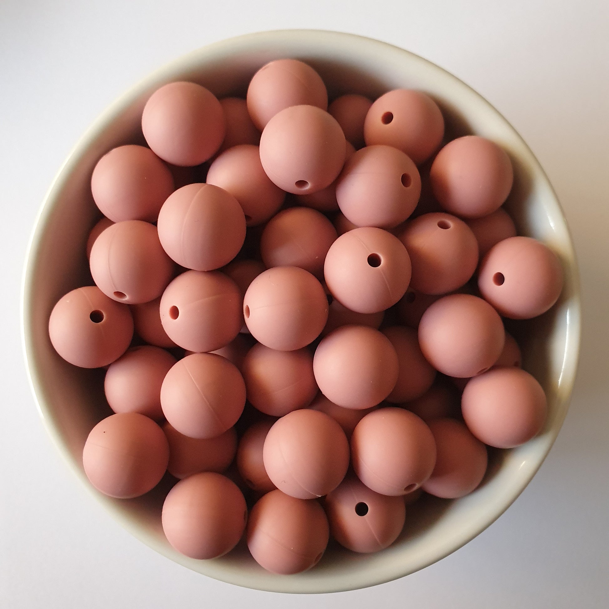 15mm rose round silicone beads