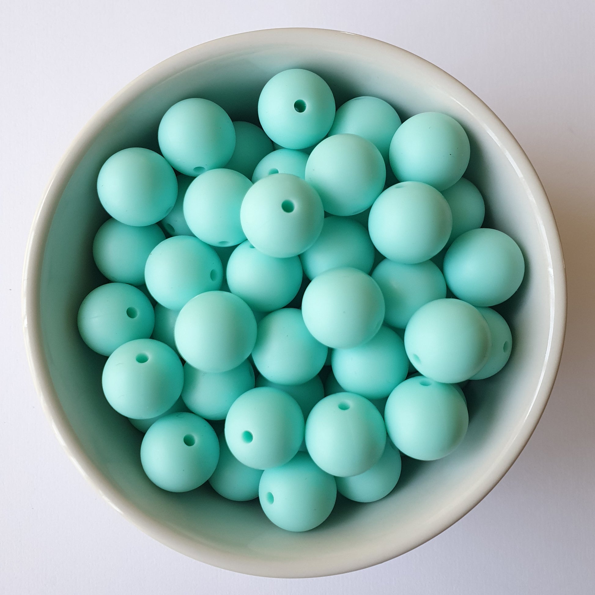 Blue green silicone beads