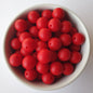 Red round silicone beads 15mm
