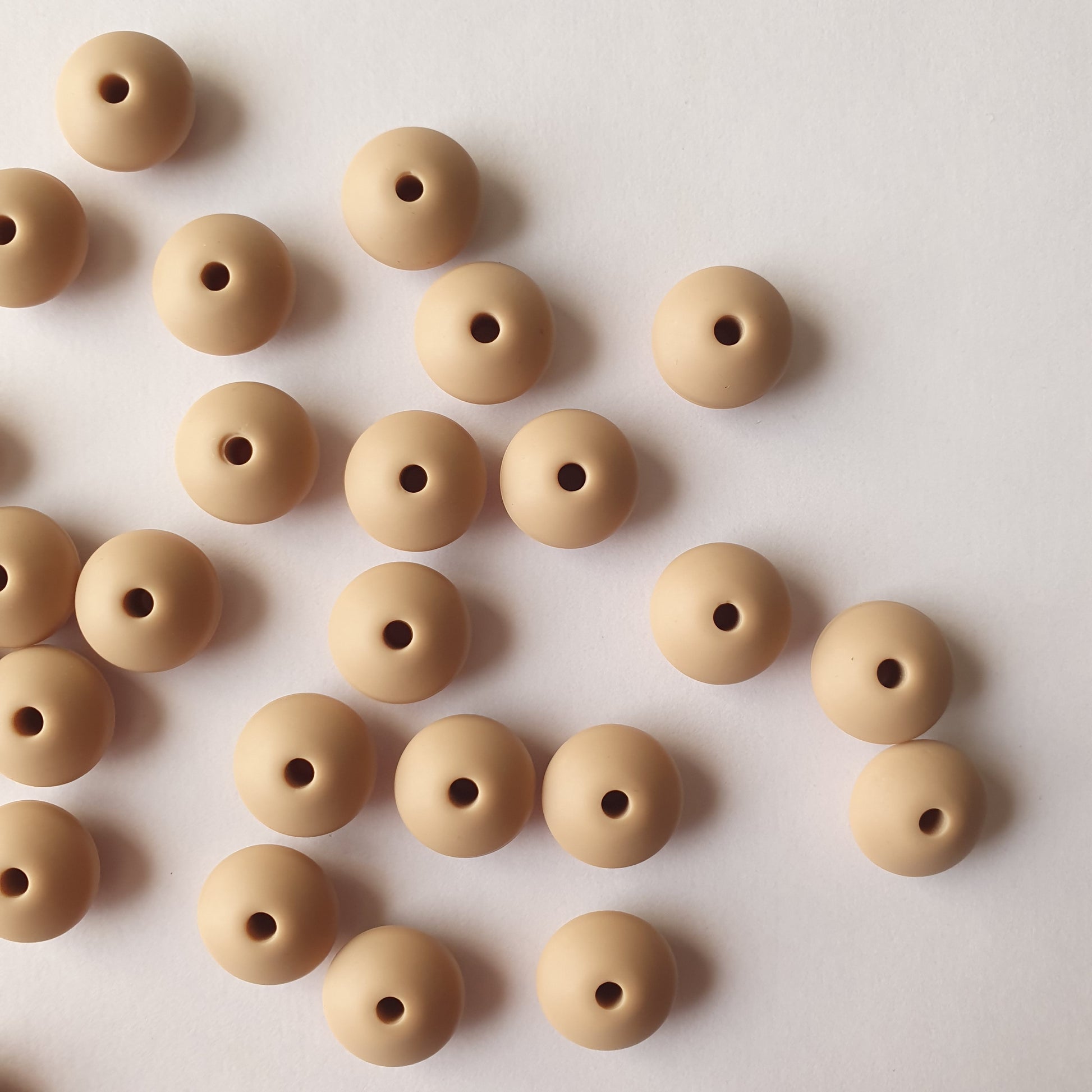oatmeal silicone lentil beads