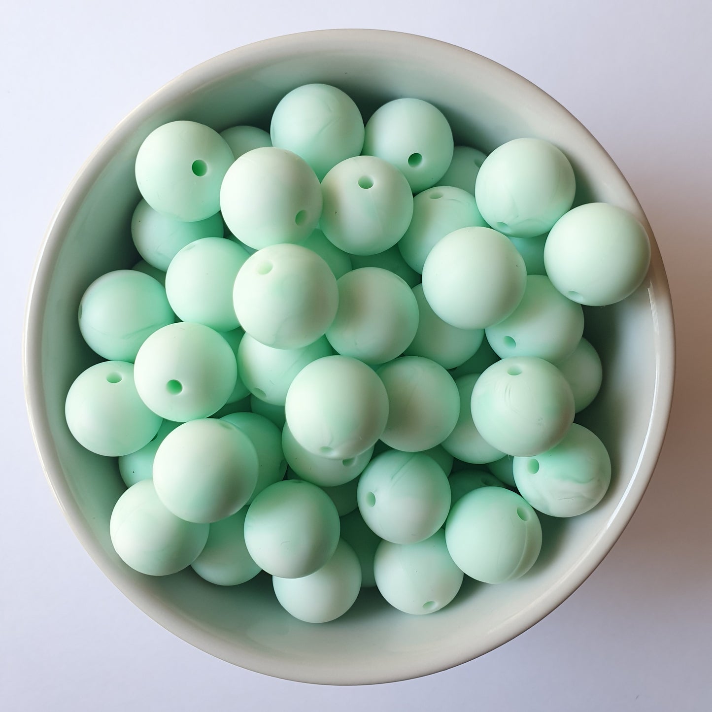 15mm marble mint round silicone beads