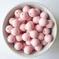 15mm pastel pink round silicone beads
