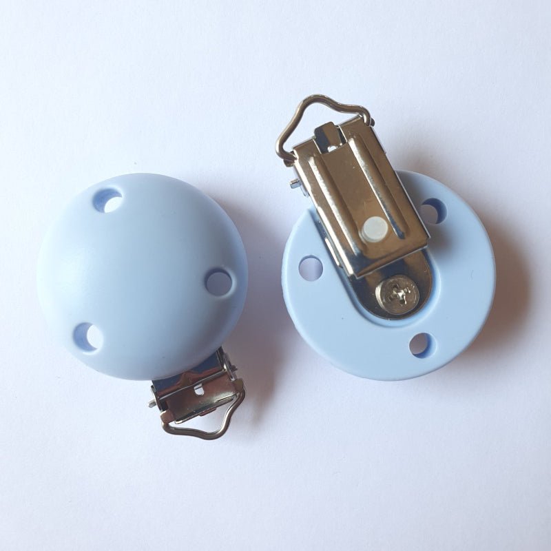 30mm Round Silicone Pacifier Clips - Hey Beadly