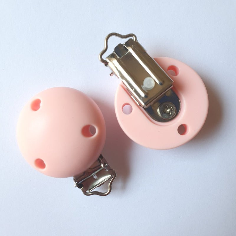 30mm Round Silicone Pacifier Clips - Hey Beadly