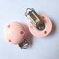 30mm Round Silicone Pacifier Clips - Hey Beadly
