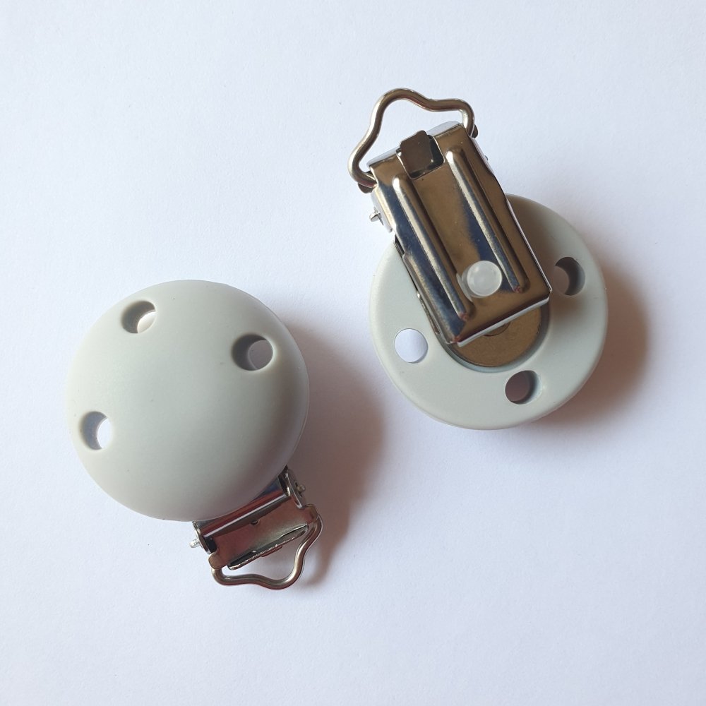 35mm Round Silicone Pacifier Clips - Hey Beadly