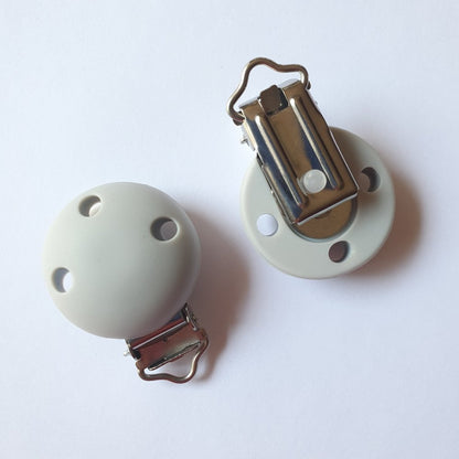 35mm Round Silicone Pacifier Clips - Hey Beadly