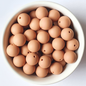 dusty coral silicone beads 15mm