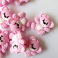 pale pink silicone bear beads