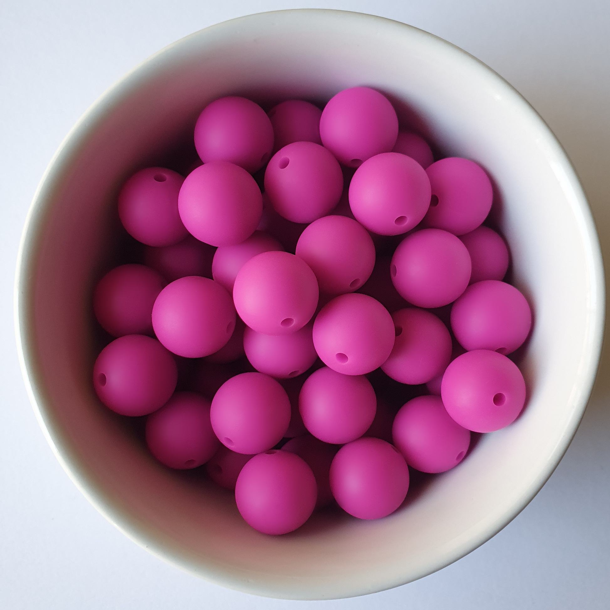 violet silicone beads 15mm