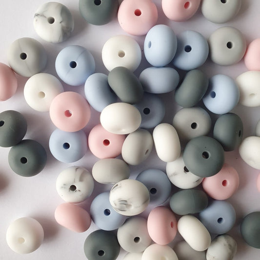 Abacus Silicone Beads 14mm - Hey Beadly