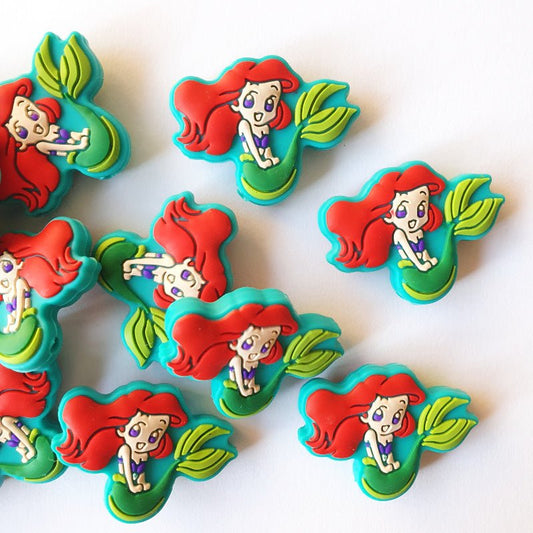 Ariel (Little Mermaid) Silicone Beads - Hey Beadly