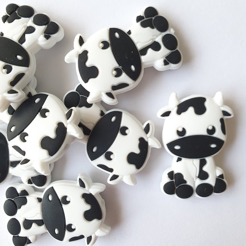 Baby Cow Silicone Beads - Hey Beadly