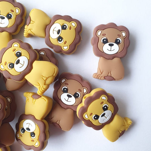 Baby Lion Silicone Beads - Hey Beadly