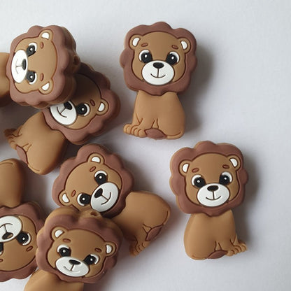 Baby Lion Silicone Beads - Hey Beadly