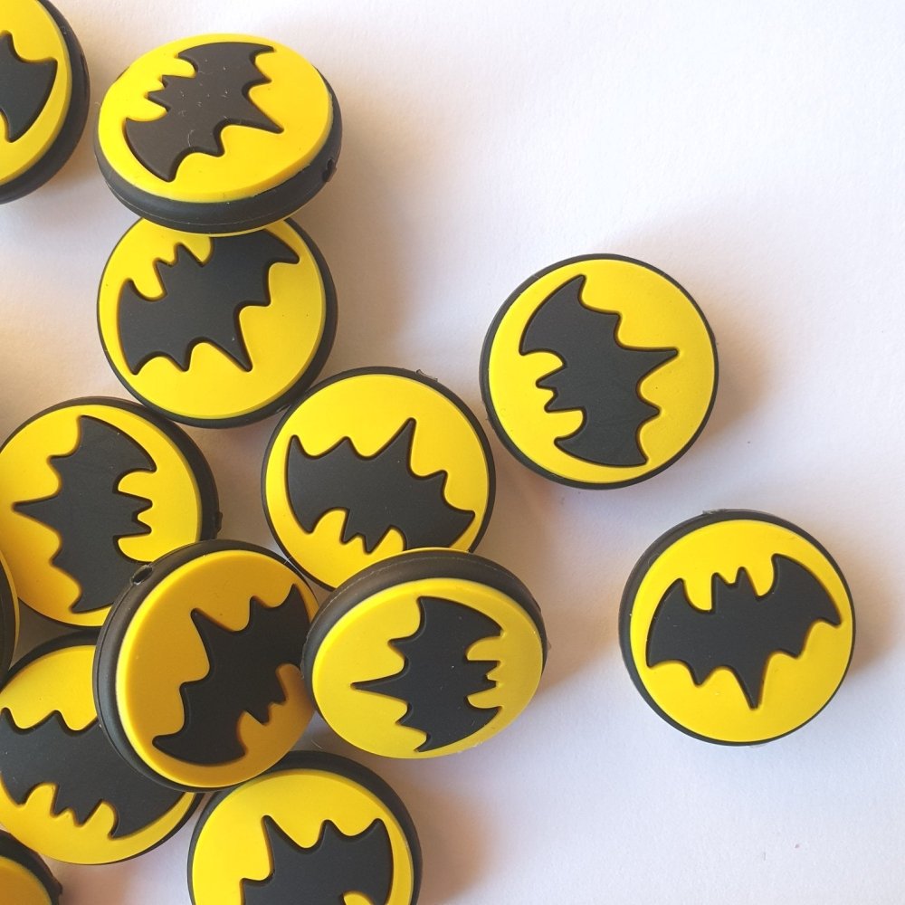 Batman Logo Silicone Beads - Hey Beadly